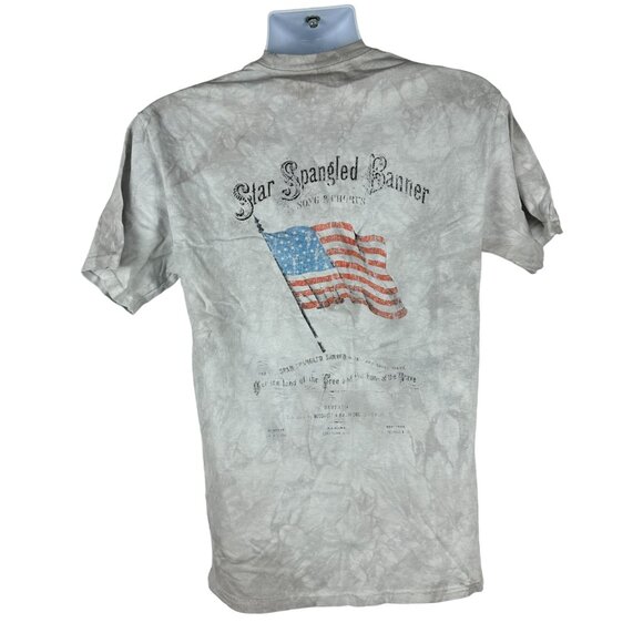 Star Spangled Banner Tie-Dye T-Shirt By The Mountain Size M 100% Cotton - Picture 3 of 6